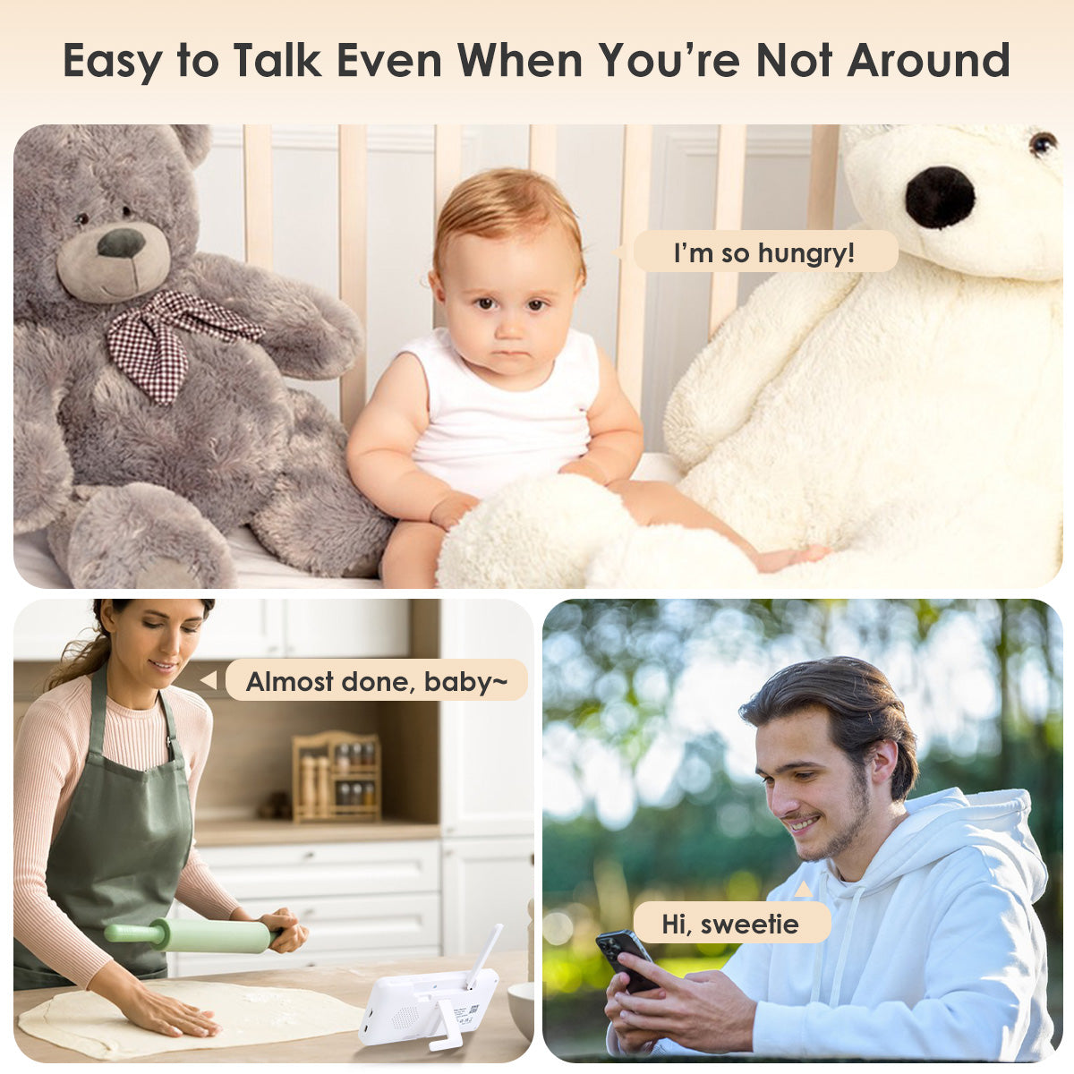 Baby Monitor Camera WiFi Smartphone App Control